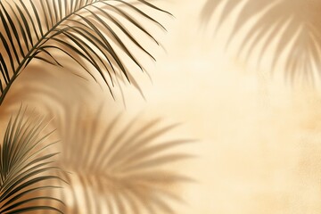 Wall Mural - Palm leaves shadow wall backdrop design