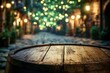 © Pixels  - Happy St. Patrickâ€™s Day Background, A rustic wooden barrel top in the foreground with a blurred cobblestone street lit by green lanterns and faint golden accents in the background, leaving copy