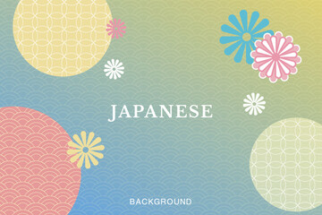 Wall Mural - Japanese style geometric gradient background