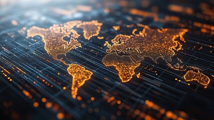 Poster - detailed analysis graph displaying global stock market trends,investment data