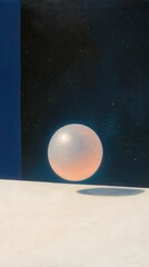 Poster - floating sphere in cosmic landscape digital art surreal environment abstract viewpoint ethereal conc
