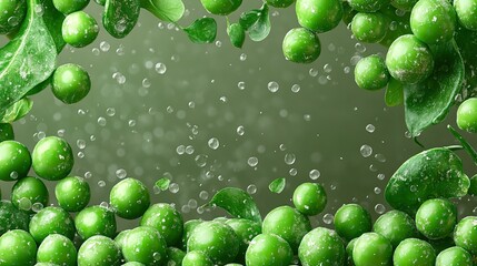 Poster - fresh green peas isolated on transparent background for creative culinary designs,healthy food concepts in png format