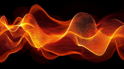 Poster - An abstract composition of fiber optic cables with glowing light effects, symbolizing high-speed wireless communication and data transfer in a digital age.