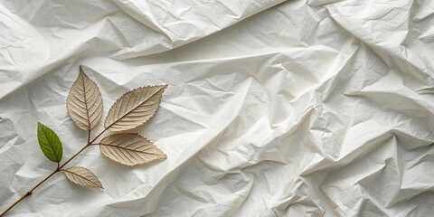 Fototapete - A leaf is on a white background