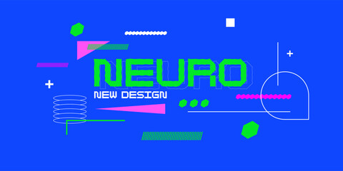 Poster - composition with geometric shapes. abstract background for design. a template for advertising in a m