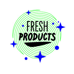 Poster - Isolated image on a background. Vector graphics. Menu organic food illustration. Label for food.