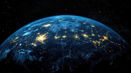 Poster - global connectivity a visualization of telecommunication networks encompassing planet earth illustra