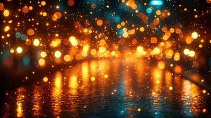 Poster - Vibrant blur of colorful lights creating a mesmerizing abstract visual experience