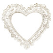 © Creative Canvas - Intricate heart-shaped lace frame png isolated on transparent background