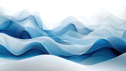 Poster - Intriguing abstract waves background portraying fluid movement and soft flowing patterns