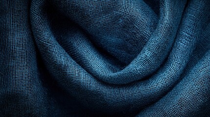 Poster - A close up of soft blue fabric showcasing intricate fibers and textures for design inspiration
