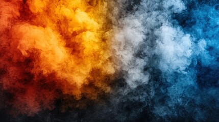 Poster - Vibrant and colorful abstract smoke cloud background art with dynamic movement