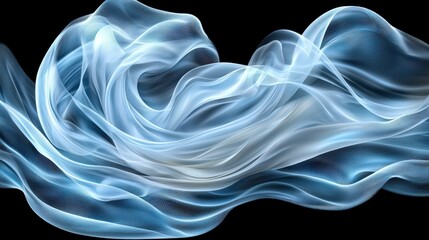 Poster - Elegant blue and white wave of water capturing the essence of flowing nature in motion