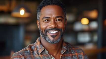 Poster - happy smiling african american man in casual attire isolated png style on transparent background for easy integration into various design projects and marketing campaigns