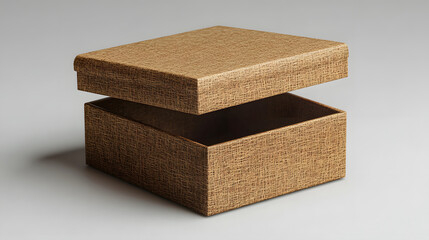 Poster - Open cardboard box with a textured surface