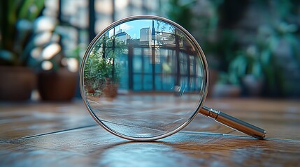 Poster - high resolution magnifying glass png with transparent background for detailed inspection research and analytical projects in professional design and presentation use