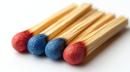 Poster - high resolution matches isolated on transparent background for creative design projects and fire safety concepts