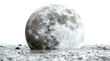 Poster - high resolution png image of a full moon with transparent background for digital art and design proj