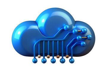 Poster - Abstract 3D Rendering of a Cloud Computing Network