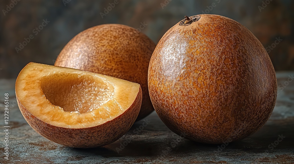high resolution sapodilla fruit isolated on transparent background for ...