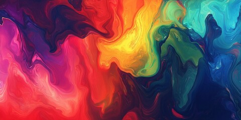 Poster - Colorful abstract swirl pattern with vibrant hues and fluid motion