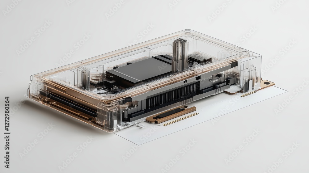 Analyzing ram module cross-section details laboratory environment high ...