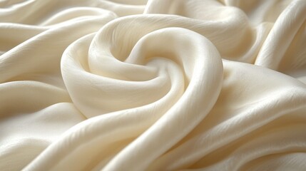 Poster - Closeup detailed view of soft white fabric texture showcasing fibers and weave patterns