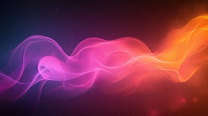 Poster - Captivating abstract background featuring a chaotic weave of colorful lines and twinkling stars