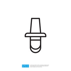 Poster - Simple Laboratory Pipette Icon Representing Fluid Measurement and Scientific Research in Medical Settings