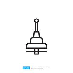 Poster - Icon of a Technical Component in Simple Outline Design with Modern Minimalist Style Representing Engineering and Electronic Systems