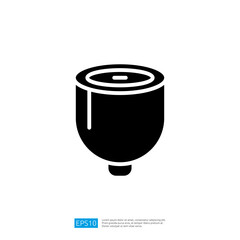 Poster - Modern Simplistic Icon of Container in Black and White Color Palette with Clean Lines and Geometric Shape Elements