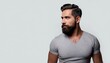 © Rahmat  - Man with beard grey t-shirt