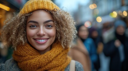 Poster - multiracial group of women enjoying a day of shopping and strolling through the city streets