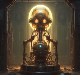 Wall Mural - illustration of techno background.