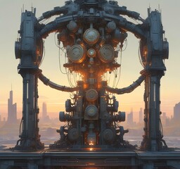 Wall Mural - illustration of techno background.