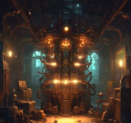 Wall Mural - illustration of techno background.