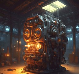 Wall Mural - illustration of techno background.