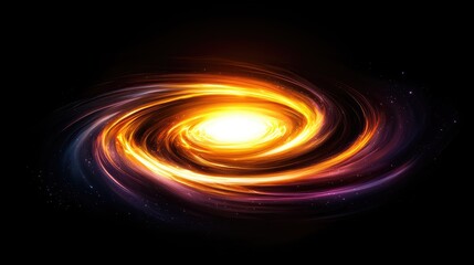 Poster - Cosmic spiral galaxy formation outer space digital artwork dark environment wide view astronomy concept