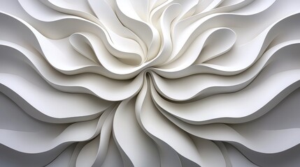 Poster - Dynamic paper art installation gallery visual artwork modern space close-up creativity and design