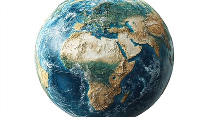 Poster - realistic earth globe with transparent background in png style for detailed global representation an