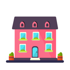 Fototapete - house with colorful blocks