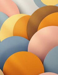 Poster - Abstract circular pattern with overlapping pastel colors and gradient shapes