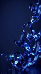 Poster - Sapphire Mist Whirl mesmerizing Blue Waves