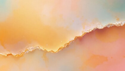 Poster - abstract pastel texture with frayed edges in warm gradient tones