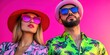 © Brian - couple wearing modern neon summer fashion