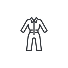 Wall Mural - Coveralls line icon