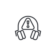 Fototapete - Hearing Protection Required line icon