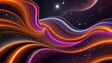 Poster - A colorful swirl of lines and dots. The lines are in different colors and the dots are in different sizes