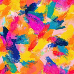 Poster - Artistic Stucco Pattern with Bright Irregular Colors for Modern Design