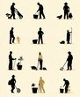 © Light Prism - Set Of Workers Silhouettes,
